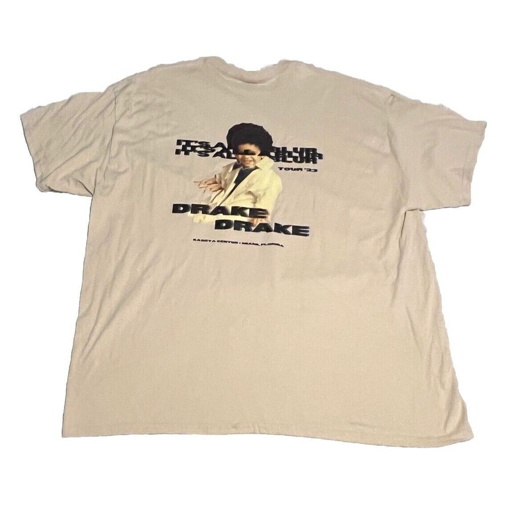 2023-24 Drake It's All A Blur US Tour Miami Concert Merch Rap Tee 2XL